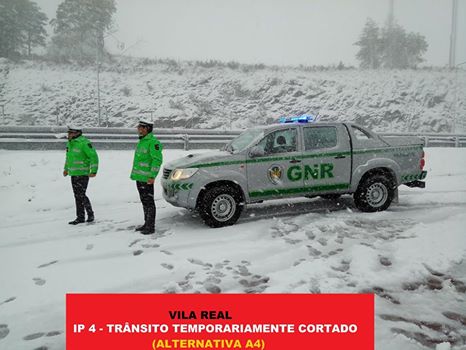 Fortes chutes de neige nord du Portugal 2017