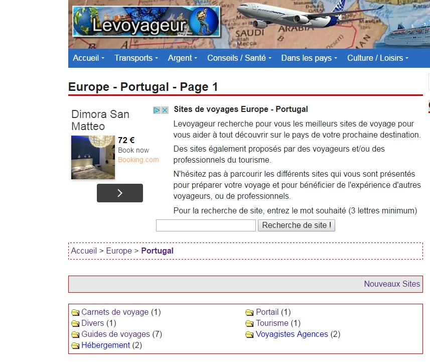 Voir un site annuaire de voyage
